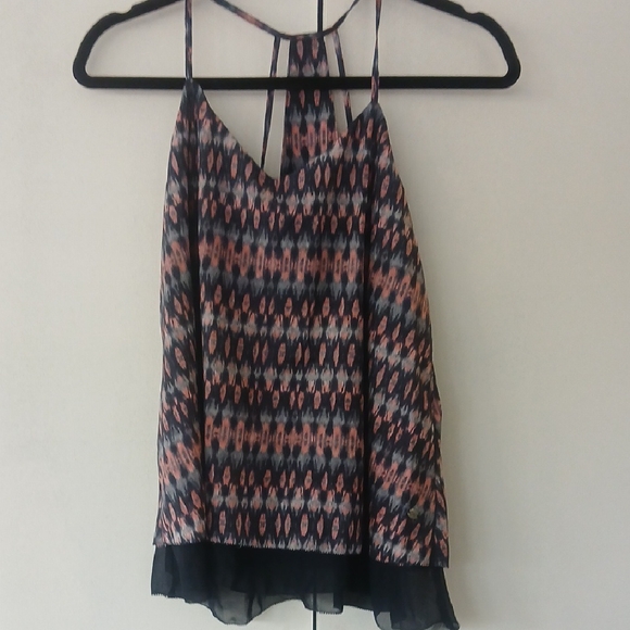 Dex Tops - Dex Graphic Asymmetrical Black and White Camisole